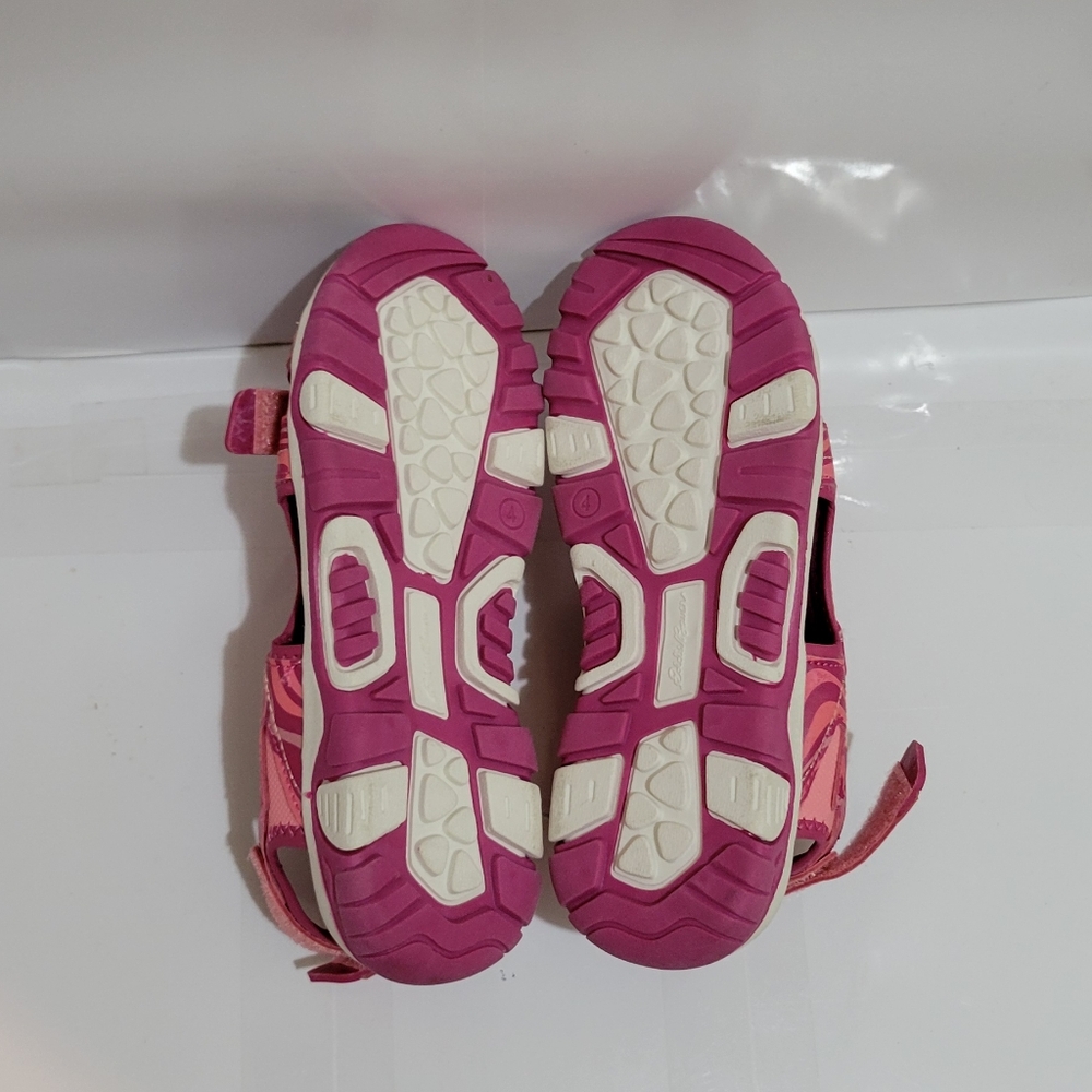Eddie Bauer Girl's - Adjustable Strap Jordan River Sandal - Pink Waves - Picture 4 of 5